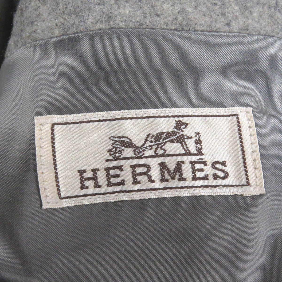 HERMES Jacket cashmere Gray type 46