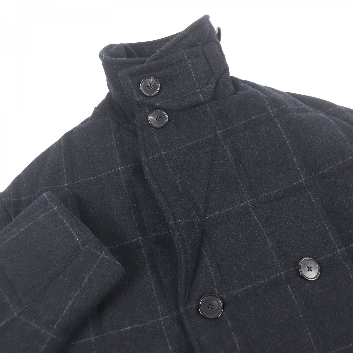 HERMES coat hair Dark gray 50