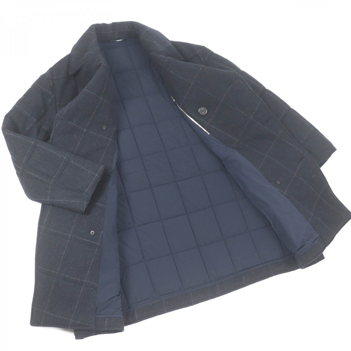 HERMES coat hair Dark gray 50