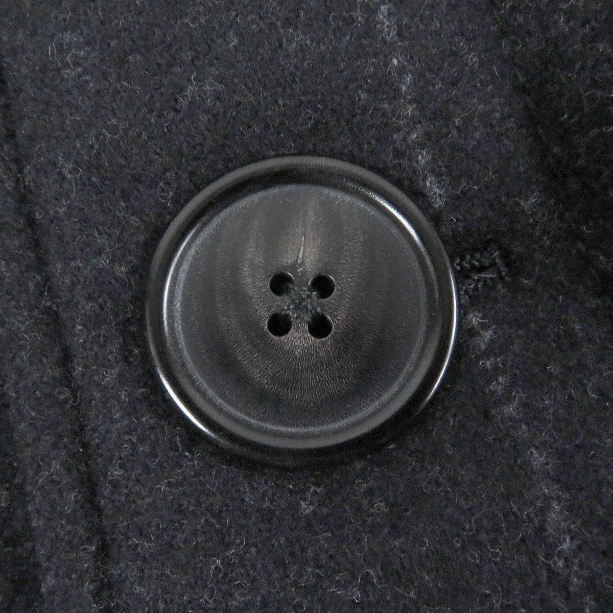HERMES coat hair Dark gray 50