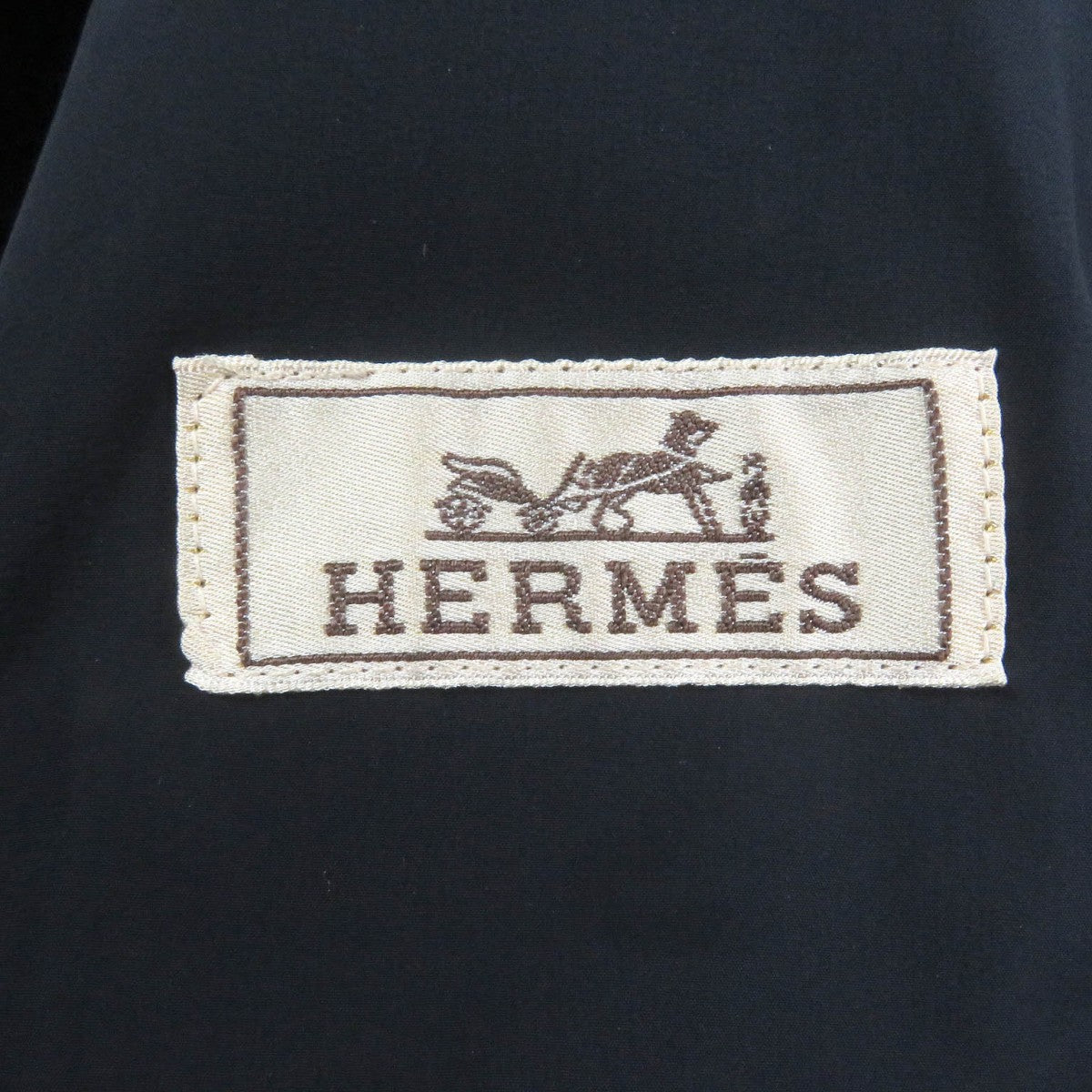 HERMES coat hair Dark gray 50