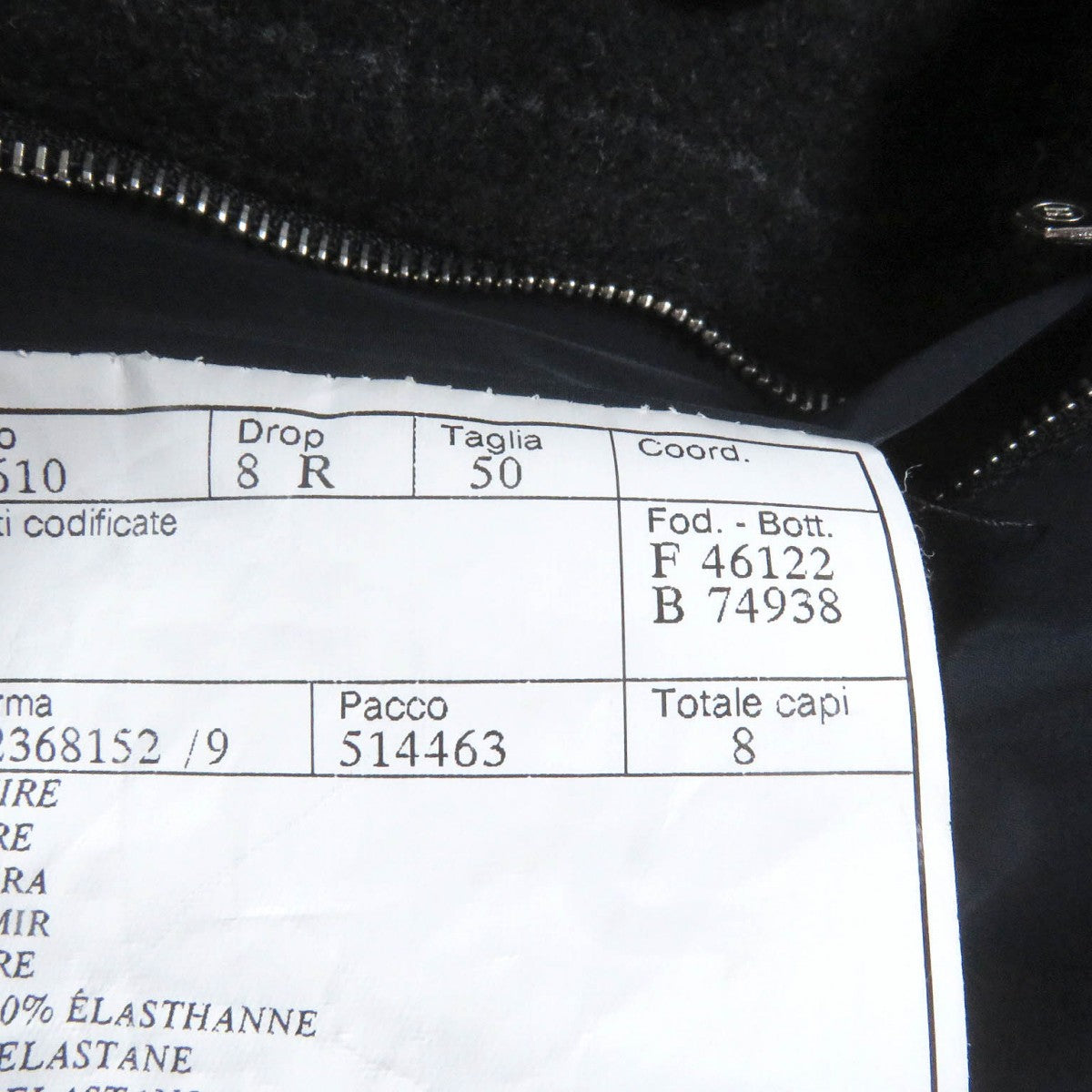 HERMES coat hair Dark gray 50