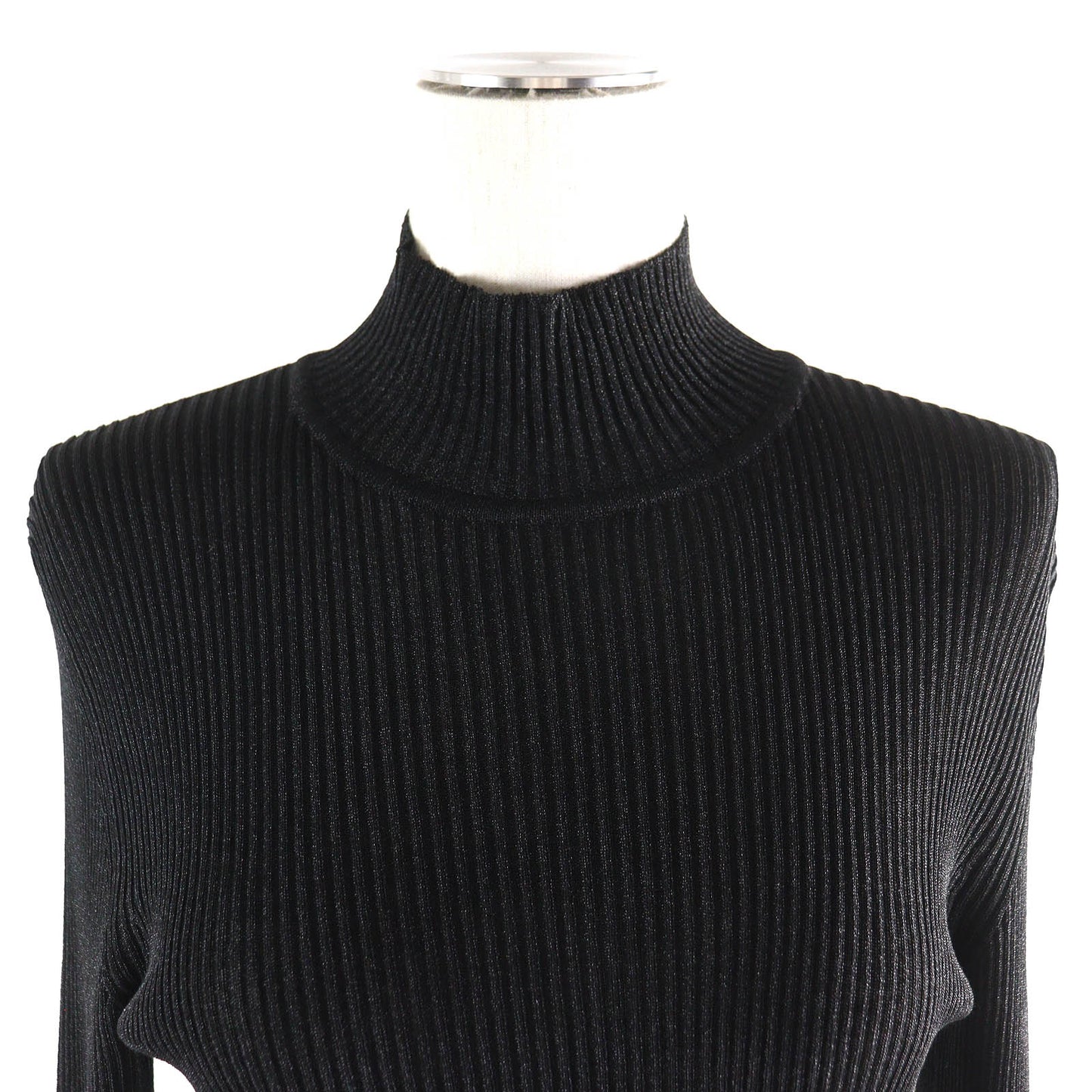 HERMES knit 3H2652D8 Main: 76% rayon, 17% metal fiber, 4% polyester, 2% nylon, 1% polyurethane Black type Women 36 Used