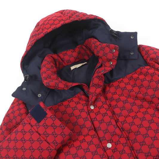 GUCCI Down jacket 762559 Outer: 70% cotton, Outer: 30% polyester, Lining: 100% nylon, Part: 100% cotton, Part: 100% polyester Red mens 44 Used