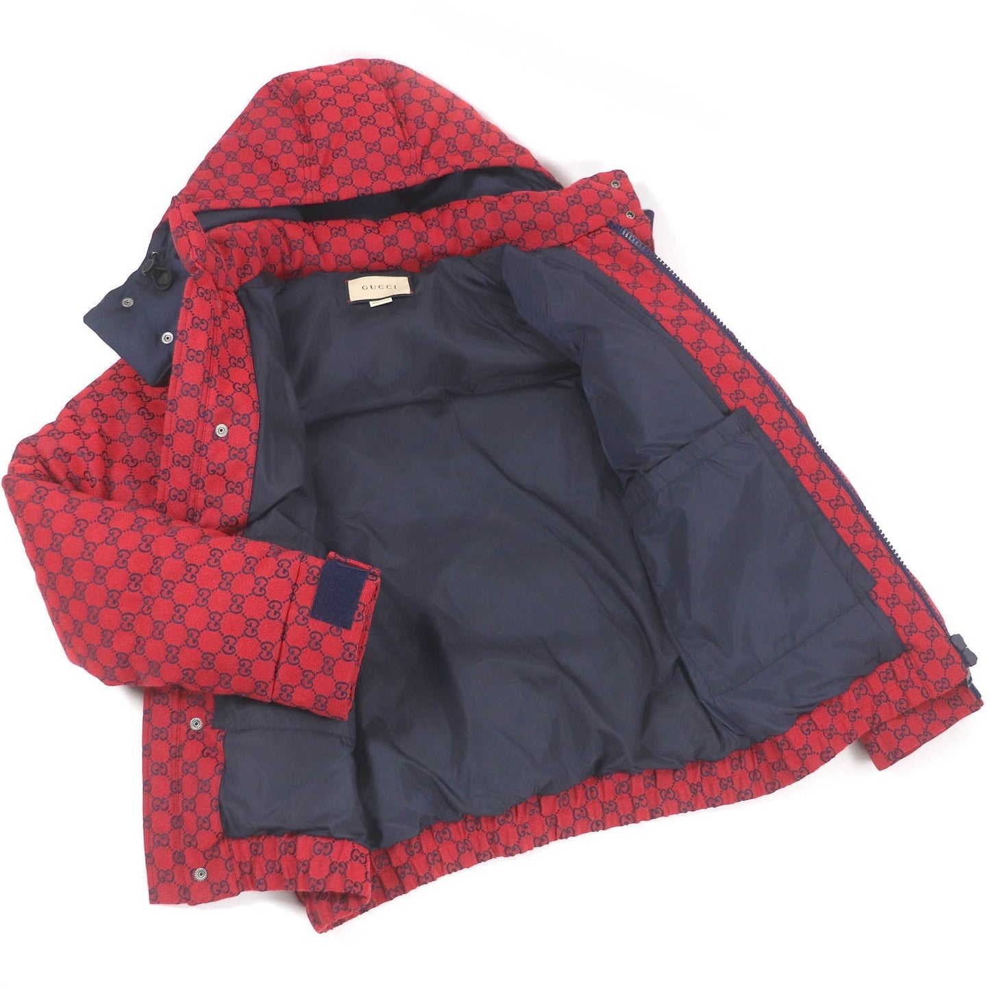 GUCCI Down jacket 762559 Outer: 70% cotton, Outer: 30% polyester, Lining: 100% nylon, Part: 100% cotton, Part: 100% polyester Red mens 44 Used
