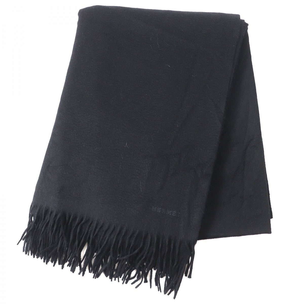 HERMES Scarf cashmere black