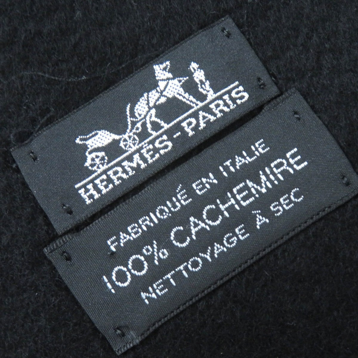 HERMES Scarf cashmere black