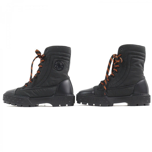 HERMES Ankle boots 232064Z leather Black orange fresh 38.5