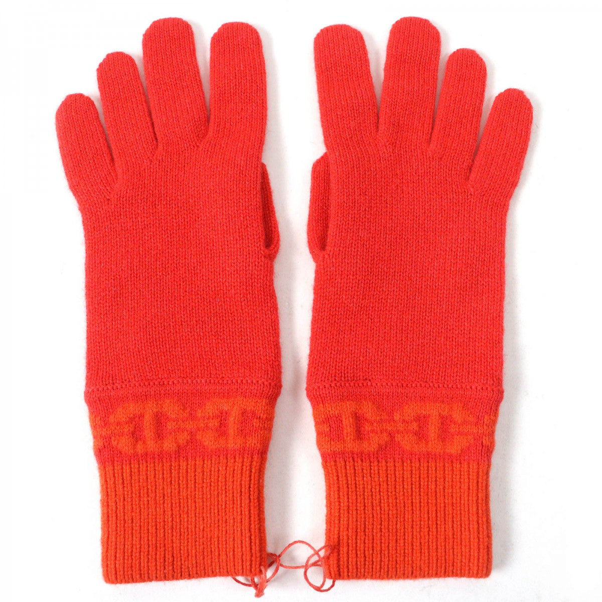 HERMES gloves H232006G cashmere Orange HEAVEN S