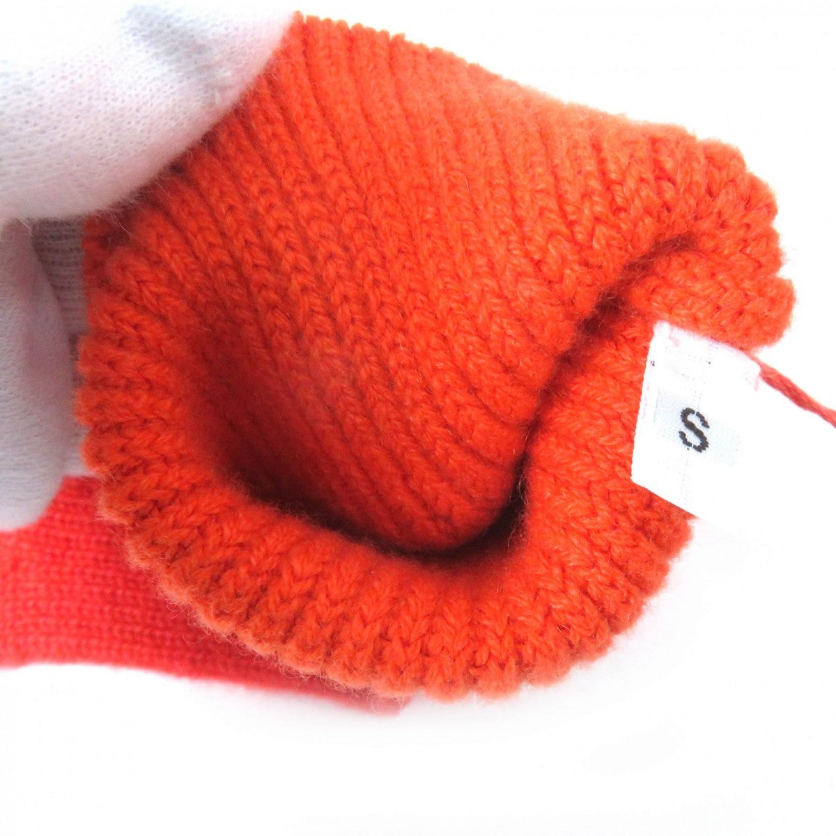 HERMES gloves H232006G cashmere Orange HEAVEN S