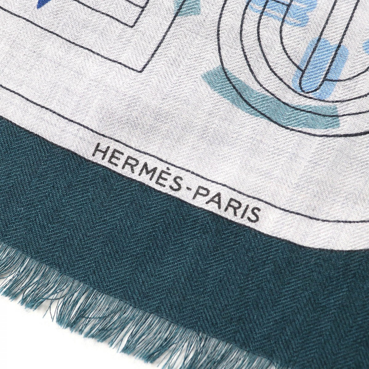 HERMES Stall H693245T cashmere multicolor Rectangle Imprimeur Flou