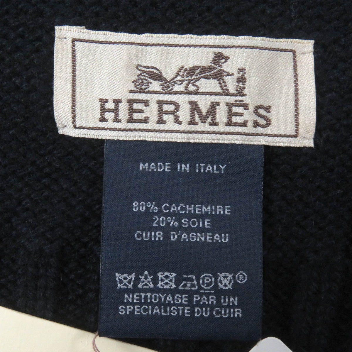 HERMES Scarf H393803T cashmere Navy Puzzle Equestre