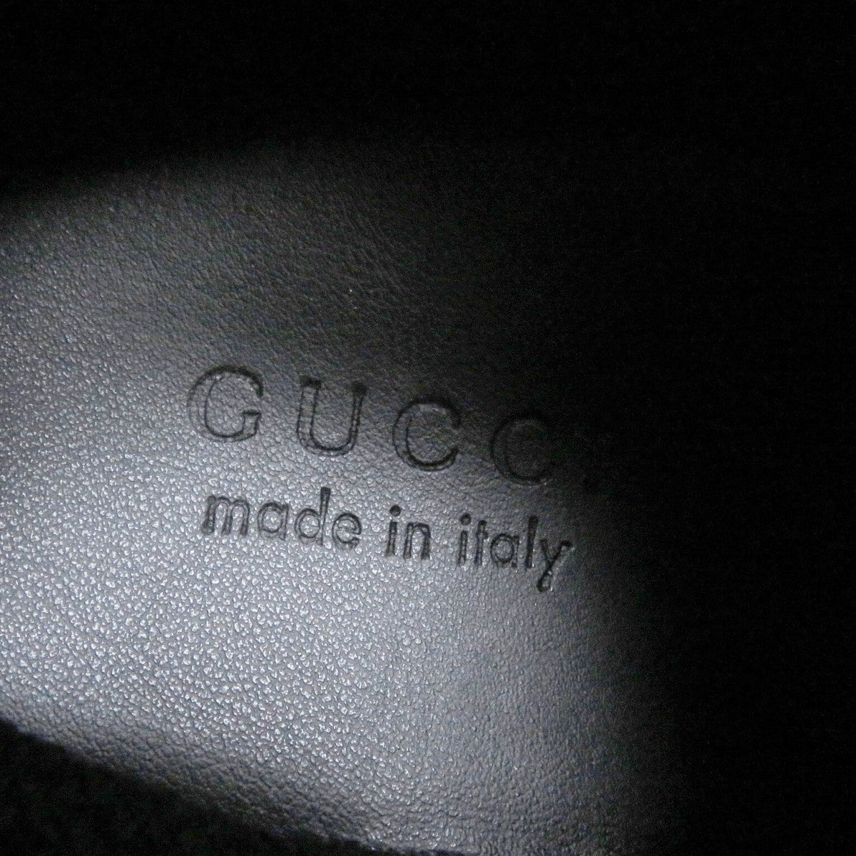 GUCCI Low cut sneakers 724004 Part: Leather Black blue mens 7.5 Used