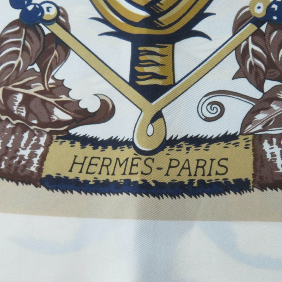HERMES Stall silk blue Rectangle Aloha