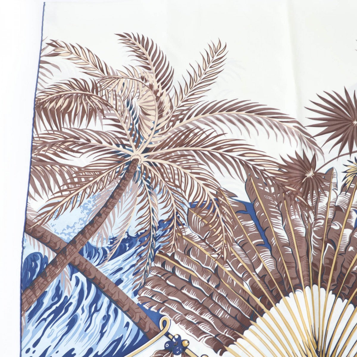 HERMES Stall silk blue Rectangle Aloha