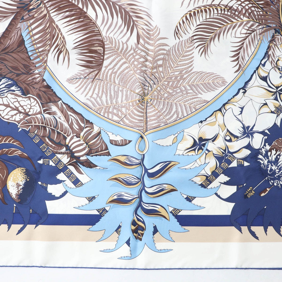 HERMES Stall silk blue Rectangle Aloha