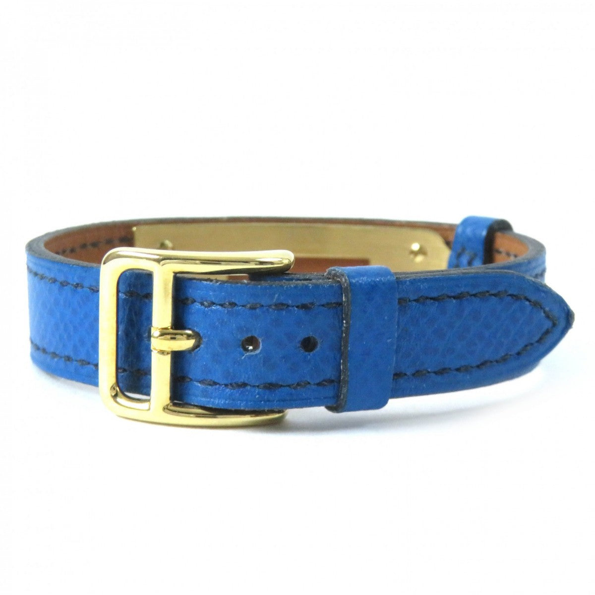 HERMES bracelet leather blue