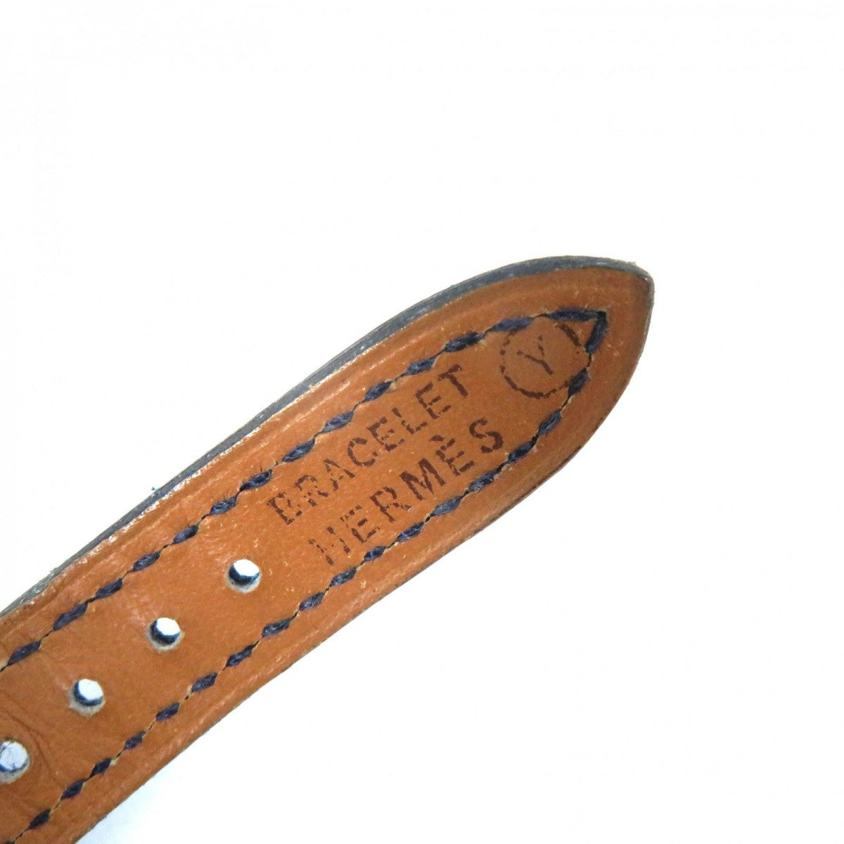HERMES bracelet leather blue