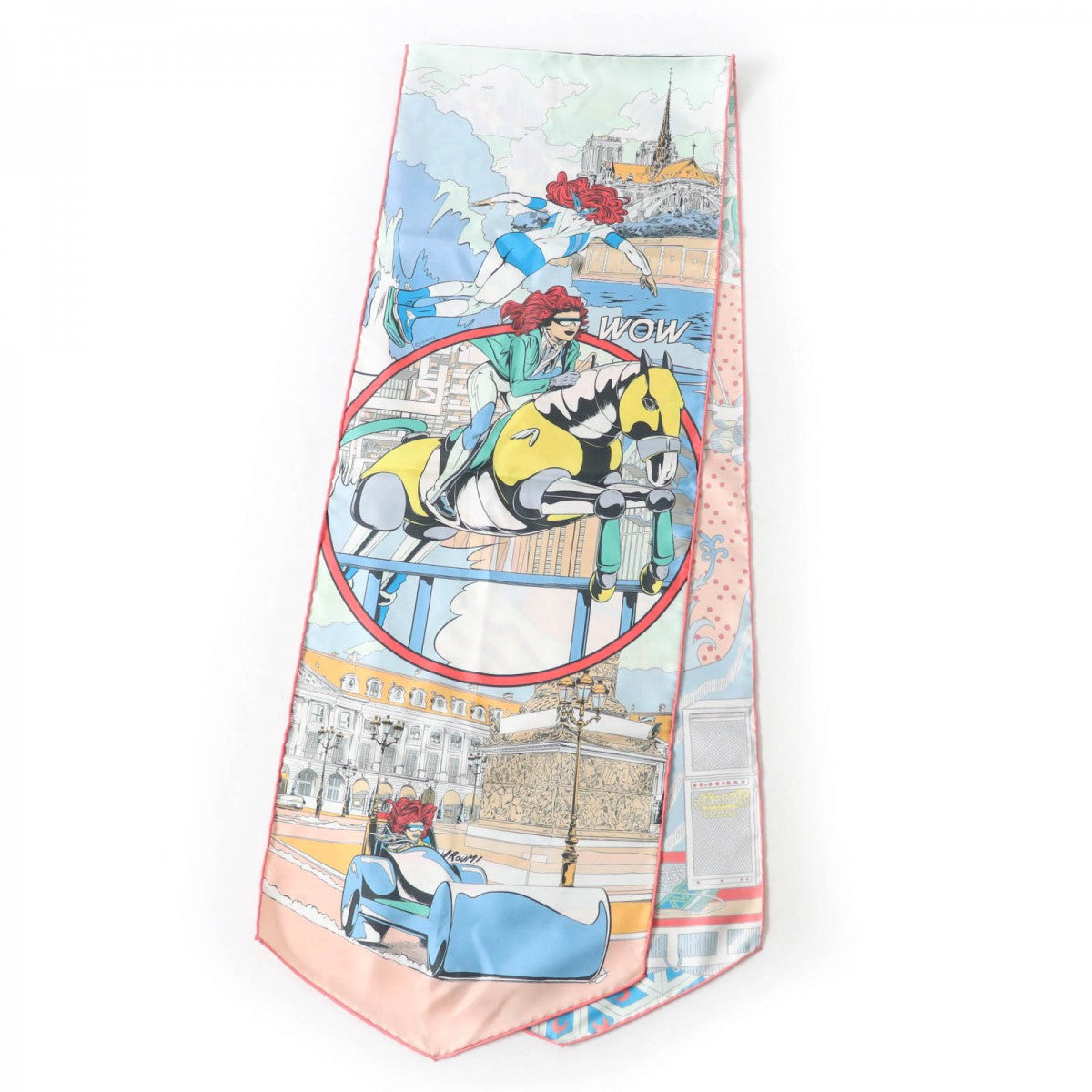 HERMES Stall silk multicolor Maxi Twilly LE PREMIER CHANT WOW