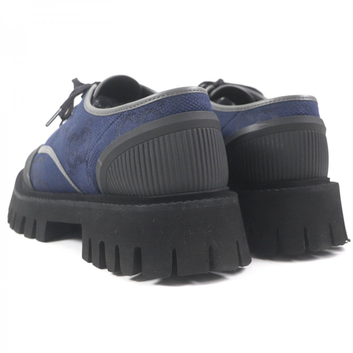 GUCCI Leather shoes 699552 Main: Canvas, Main: Leather, Main: Rubber Navy mens 7 Used