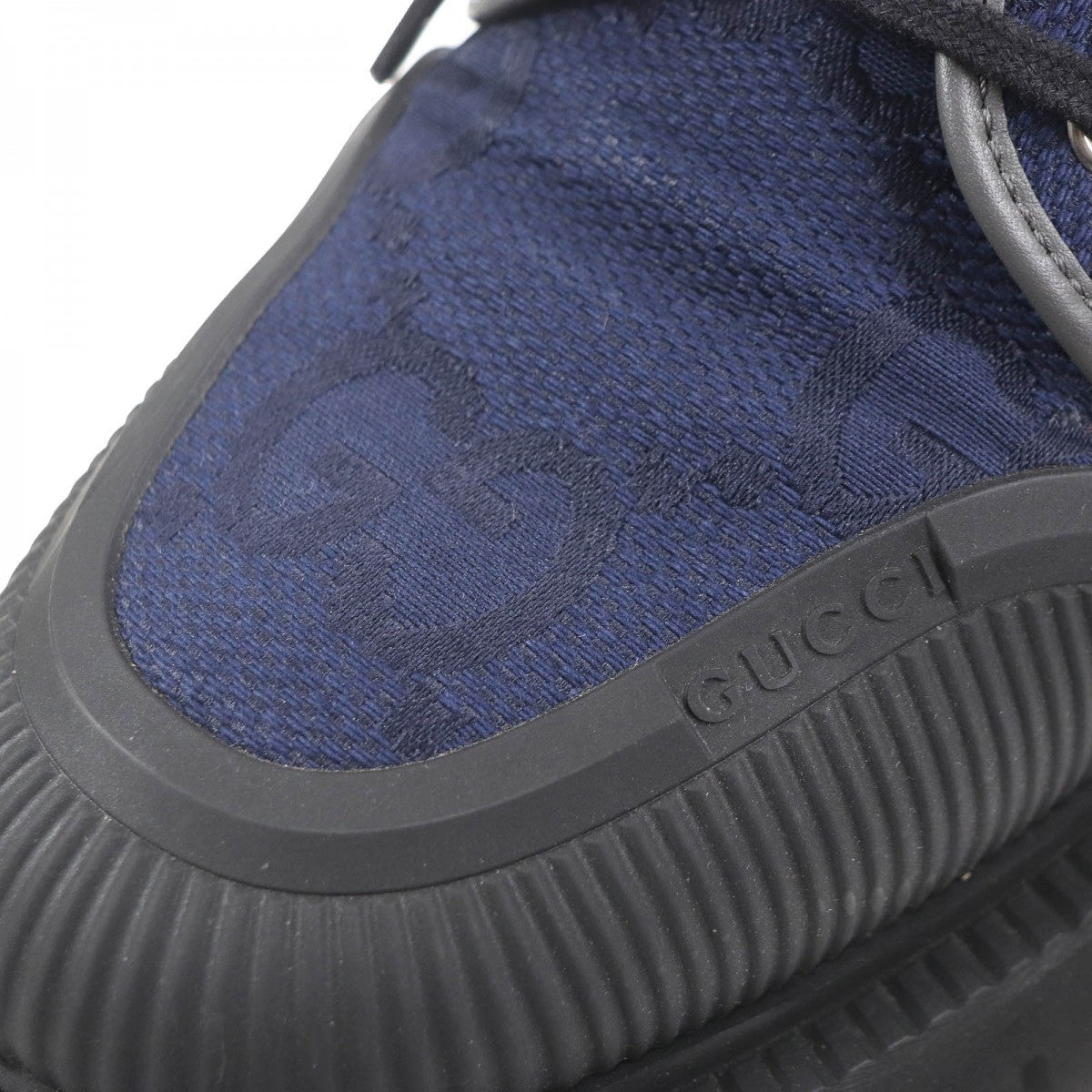 GUCCI Leather shoes 699552 Main: Canvas, Main: Leather, Main: Rubber Navy mens 7 Used