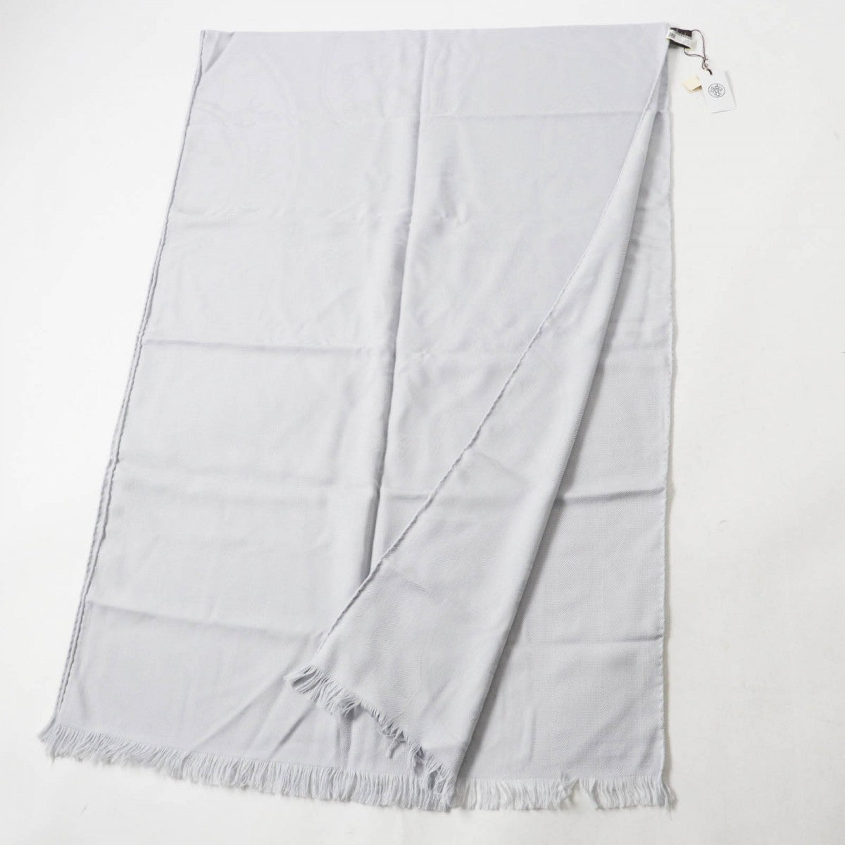 HERMES Scarf H262494S cashmere Light gray New Libris