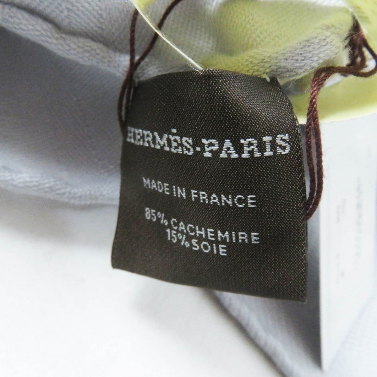 HERMES Scarf H262494S cashmere Light gray New Libris