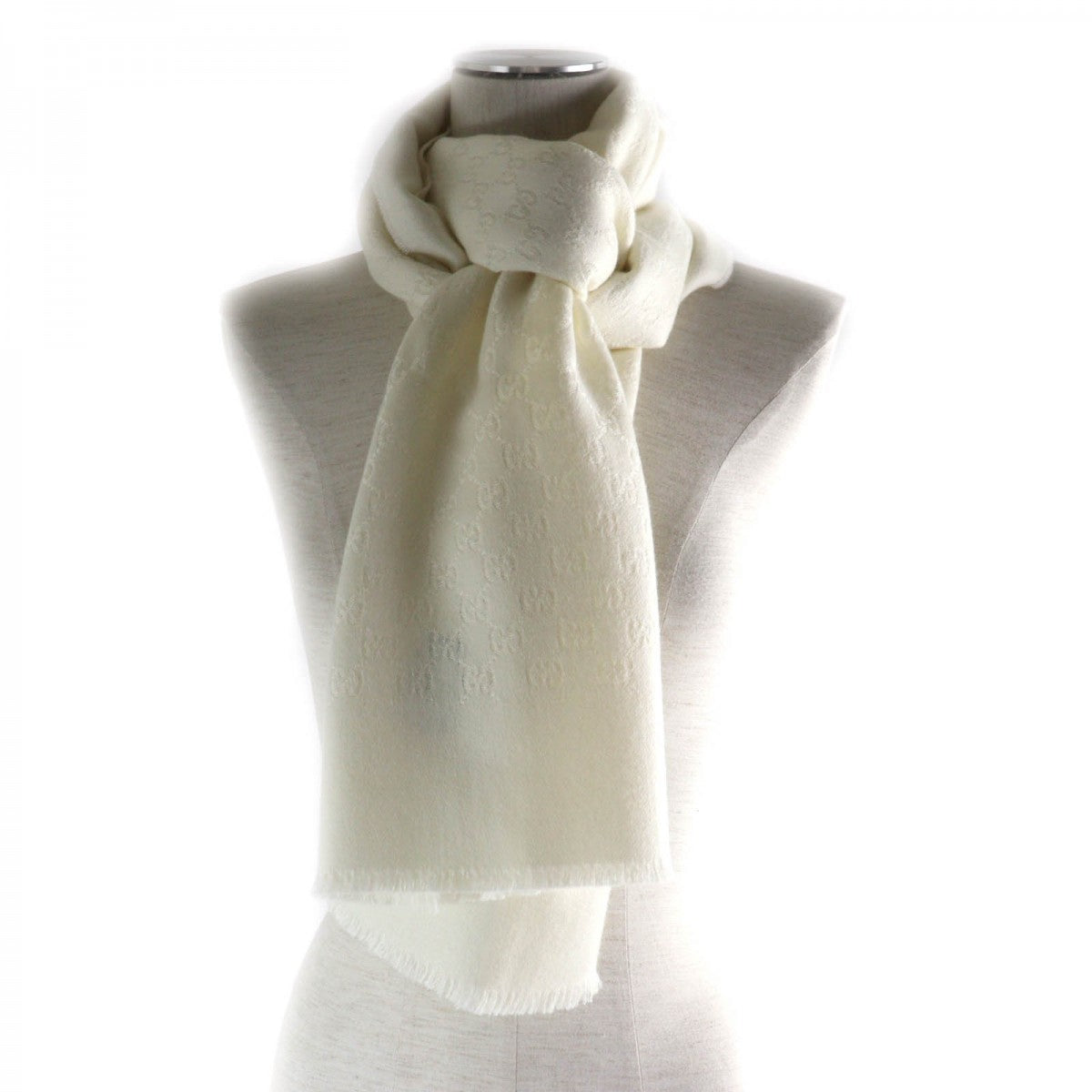 GUCCI Scarf cashmere Ivory