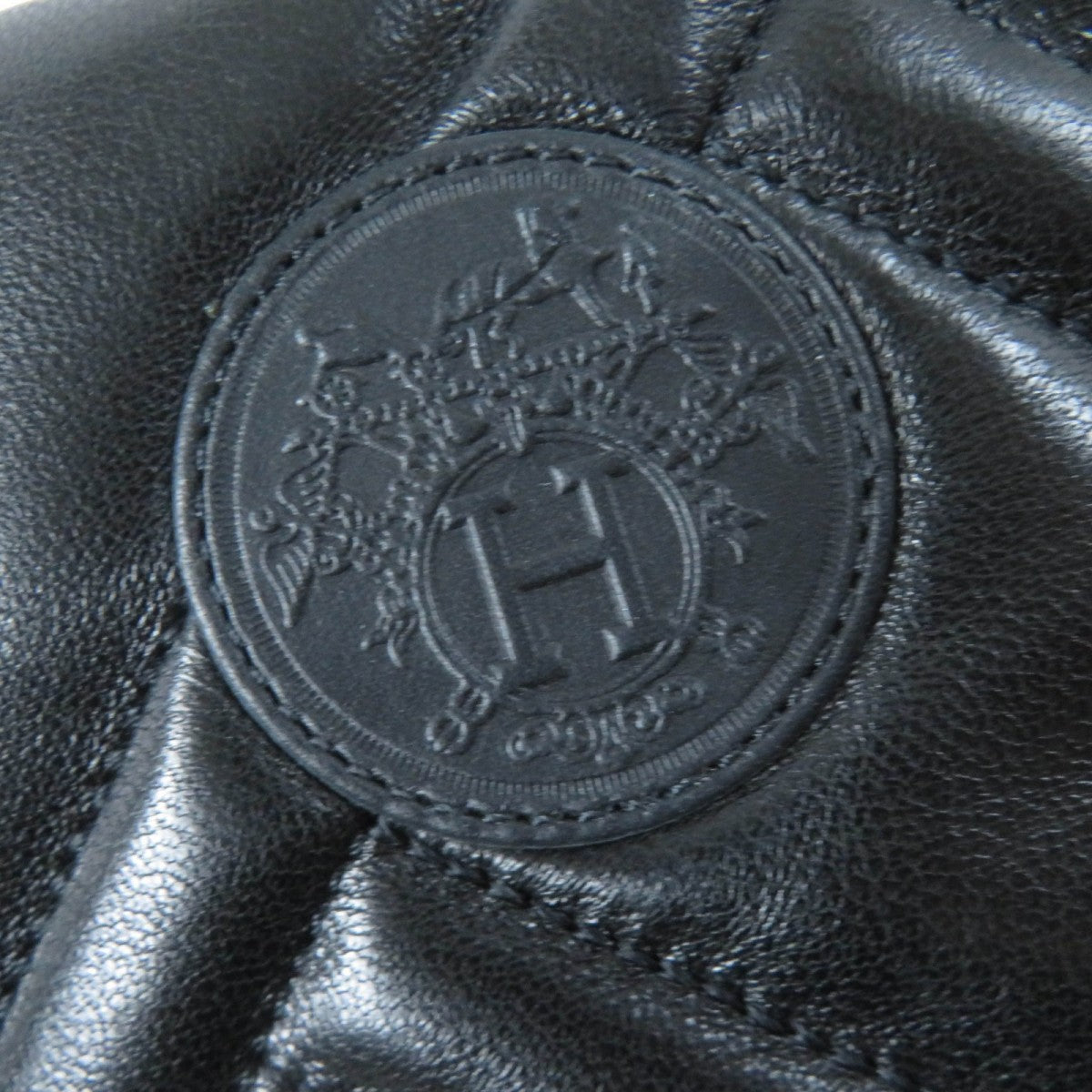 HERMES Knee-high boots 222048Z Main: Leather black Fuji Women 38.5 Used