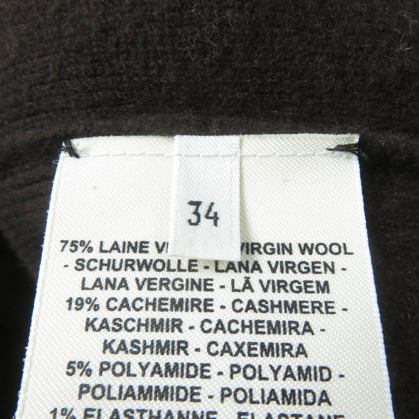 HERMES one piece Main: 75% wool, Main: 19% cashmere, Main: 5% nylon, Main: 1% polyurethane, Part: 80% wool, Part: 1% polyurethane, Part: 100% silk Brown Women 34 Used