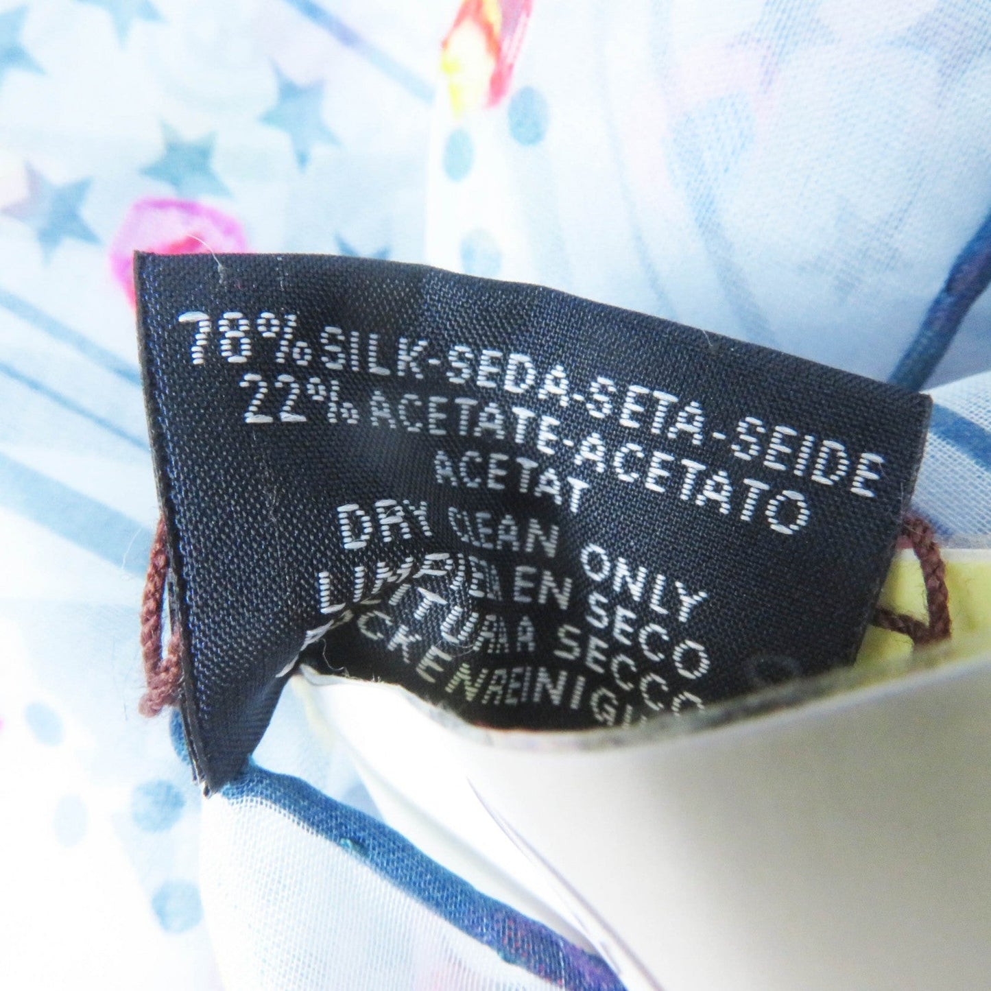 HERMES scarf Main: 78% silk, Main: 22% acetate blue Carre 60 SANGLESENZIGZAG Zigzag sangle BANDANA Women Used