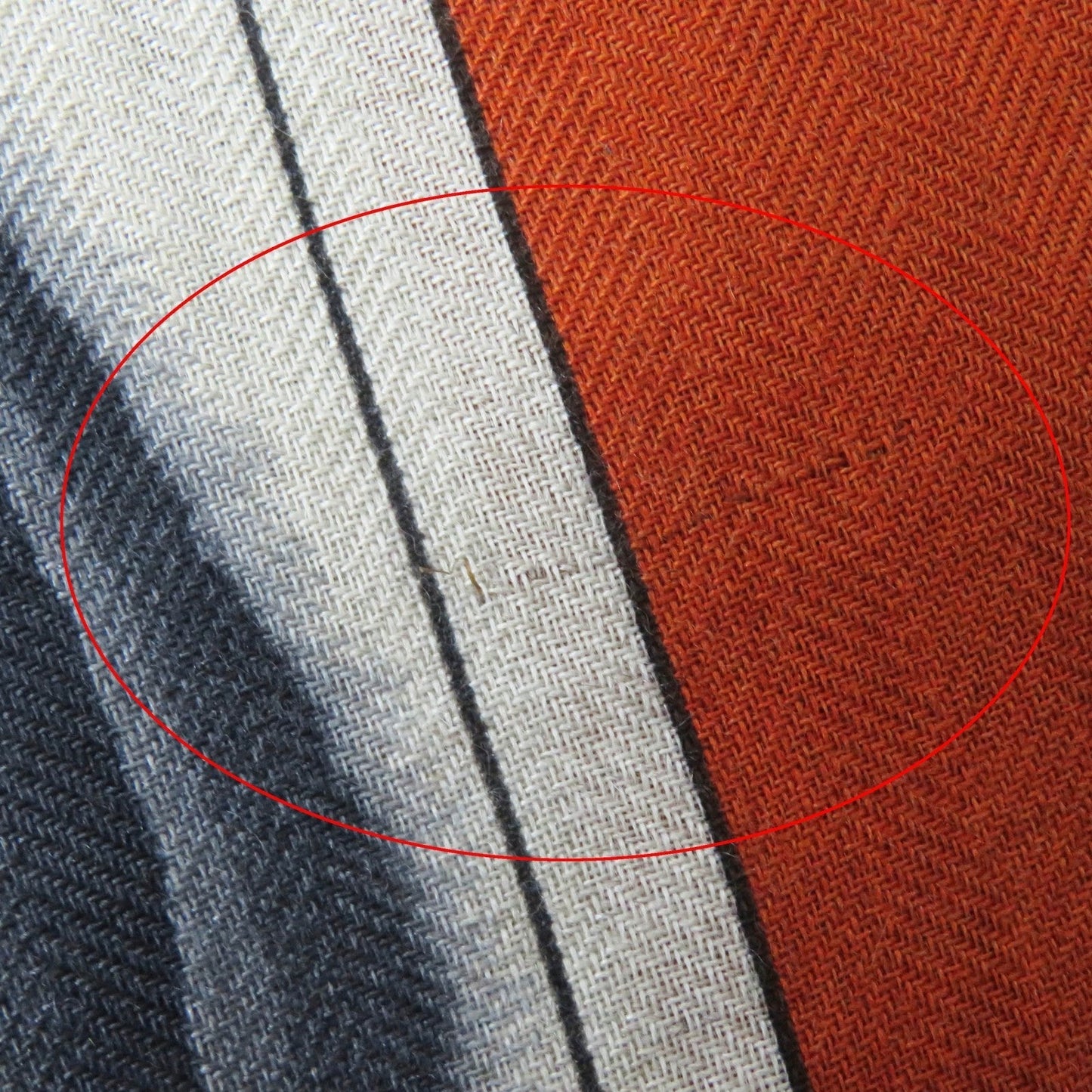 HERMES Stall Main: 70% cashmere, Main: 30% silk Etoupe/Orange/Indigo Rectangle Ampremour Fleur mens Used