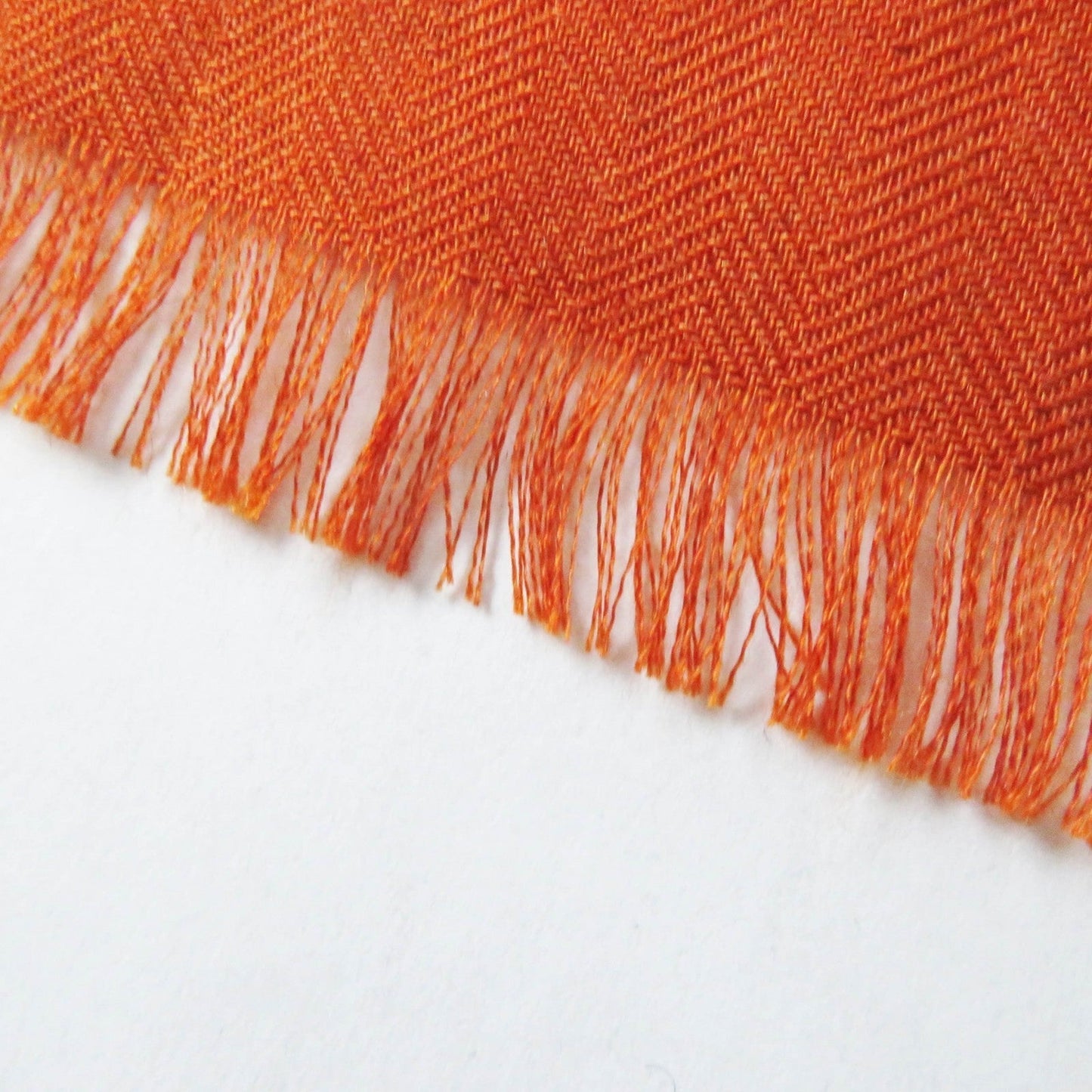 HERMES Stall Main: 70% cashmere, Main: 30% silk Etoupe/Orange/Indigo Rectangle Ampremour Fleur mens Used