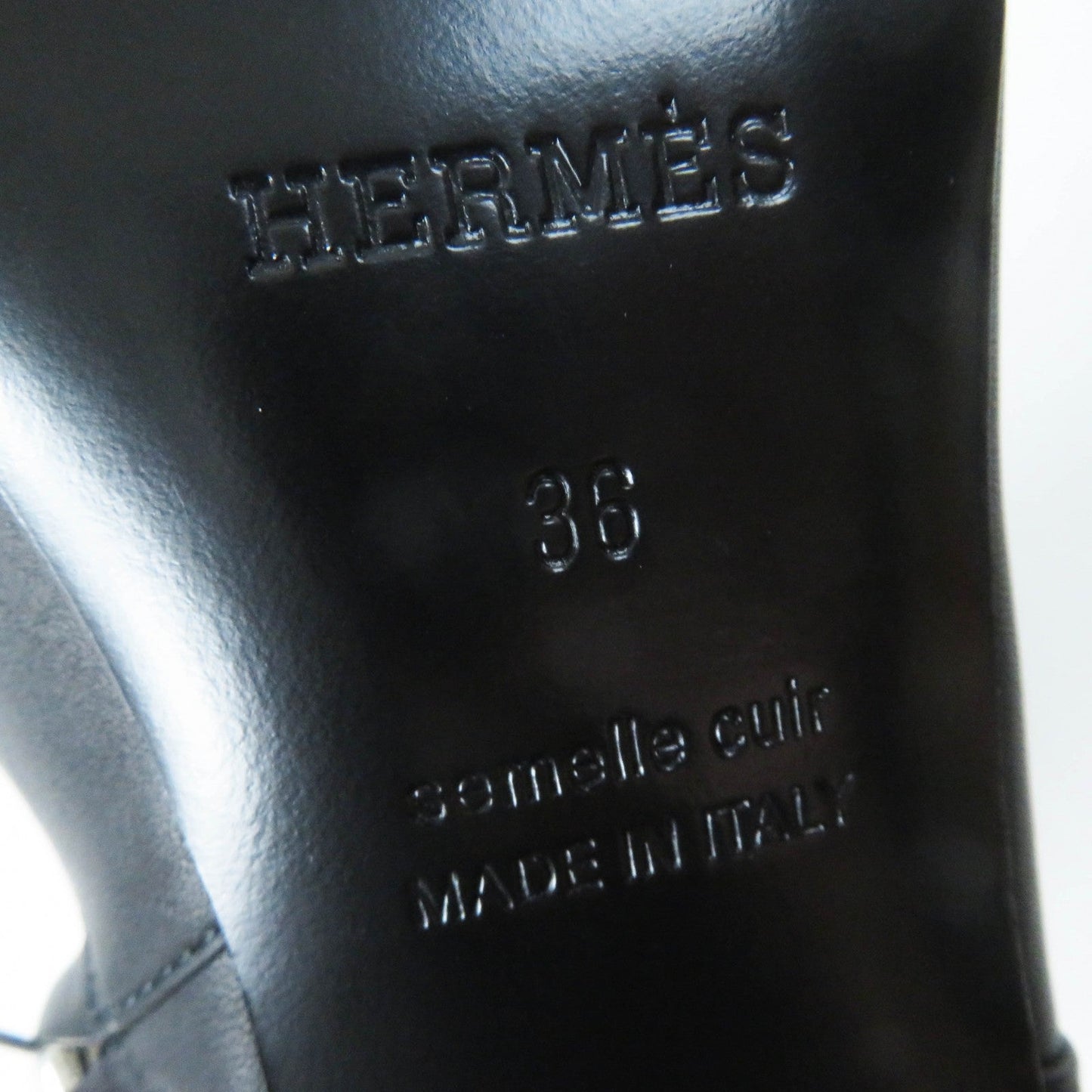 HERMES short boots Main: Leather black Oh Mage Women 36 Used