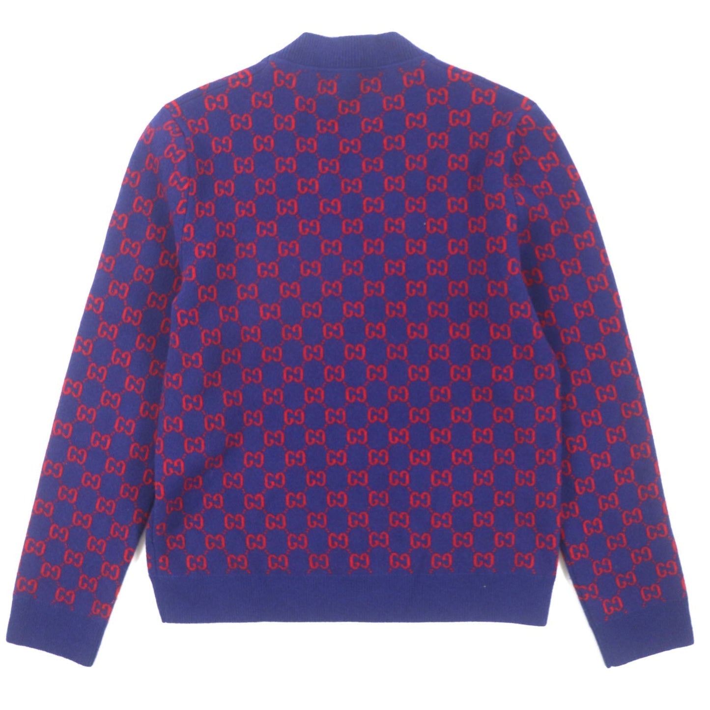 GUCCI cardigan 597724 Main: 95% wool, Main: 5% cashmere, Part: 100% wool Blue red mens M Used