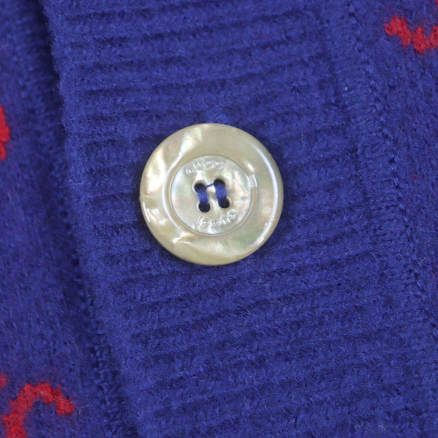 GUCCI cardigan 597724 Main: 95% wool, Main: 5% cashmere, Part: 100% wool Blue red mens M Used