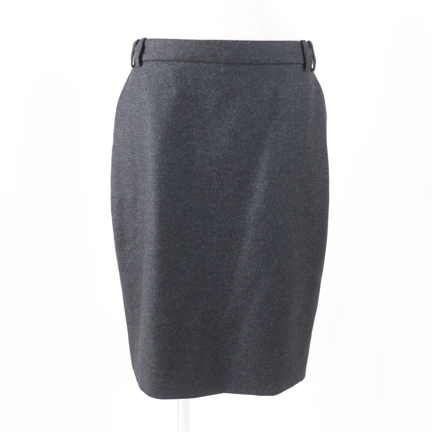 HERMES Tight Skirt Outer: 95% wool, Outer: 5% cashmere, Lining: 100% silk Charcoal gray Women 42 Used