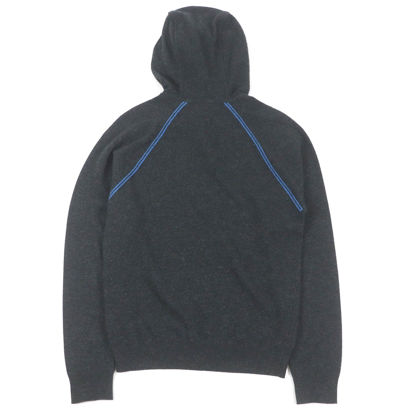 HERMES Hoodie Main: 70% wool, Main: 30% cashmere Dark gray mens S Used