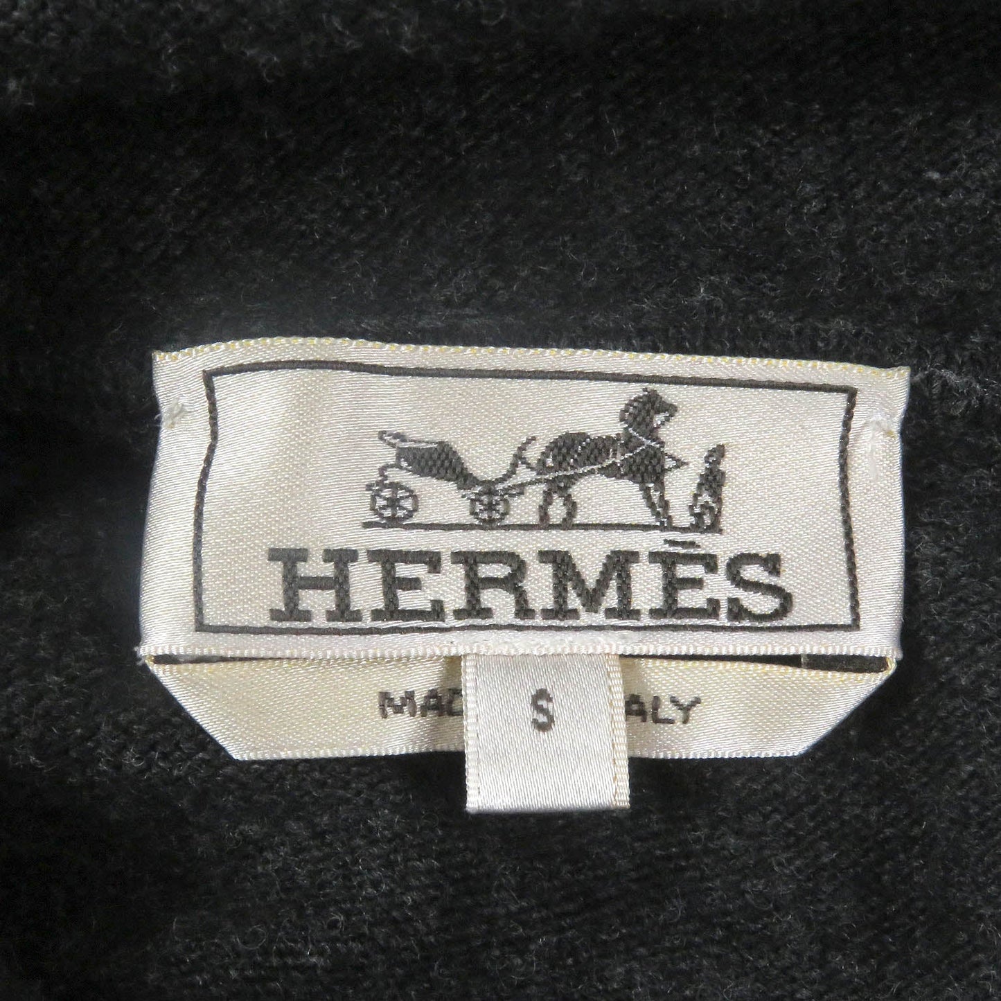 HERMES Hoodie Main: 70% wool, Main: 30% cashmere Dark gray mens S Used