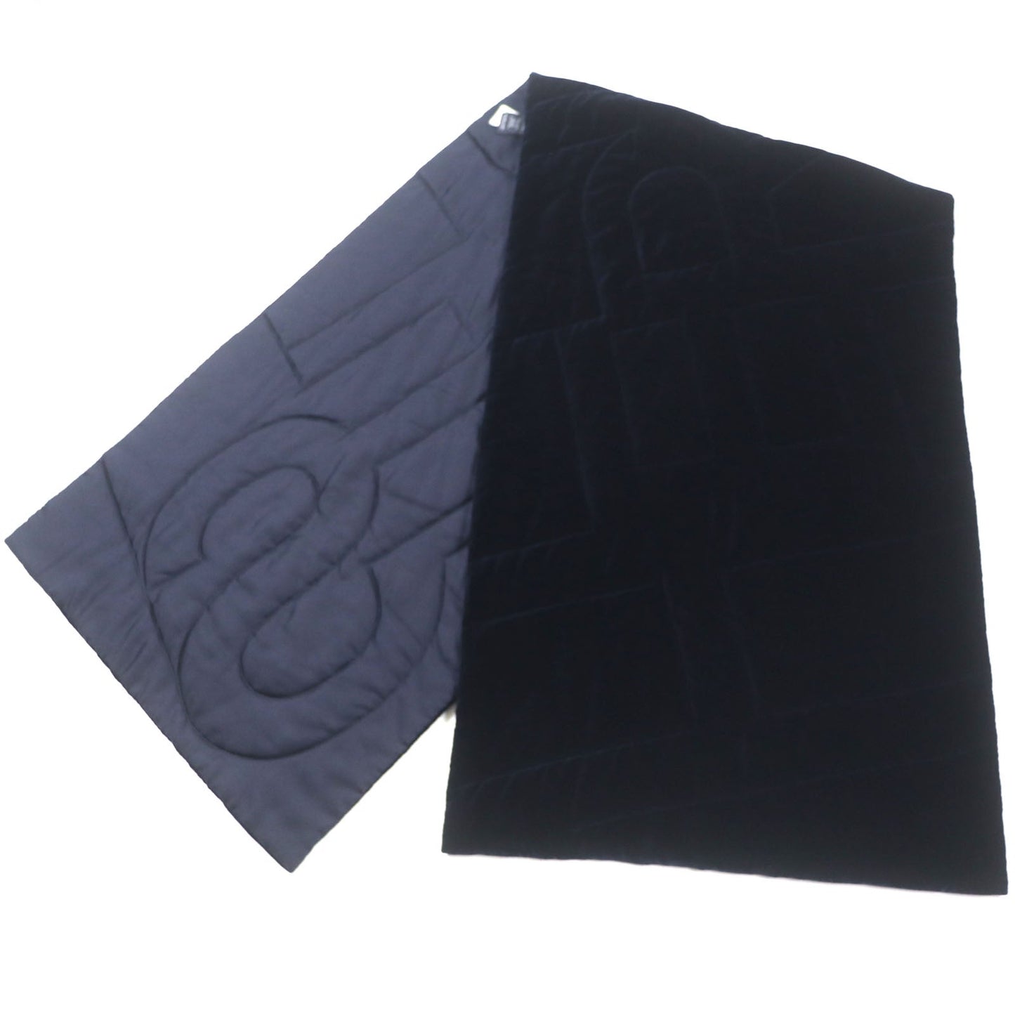 HERMES shawl Main: 100% silk, Filling: 60% silk, Filling: 40% polyester Navy mens Used