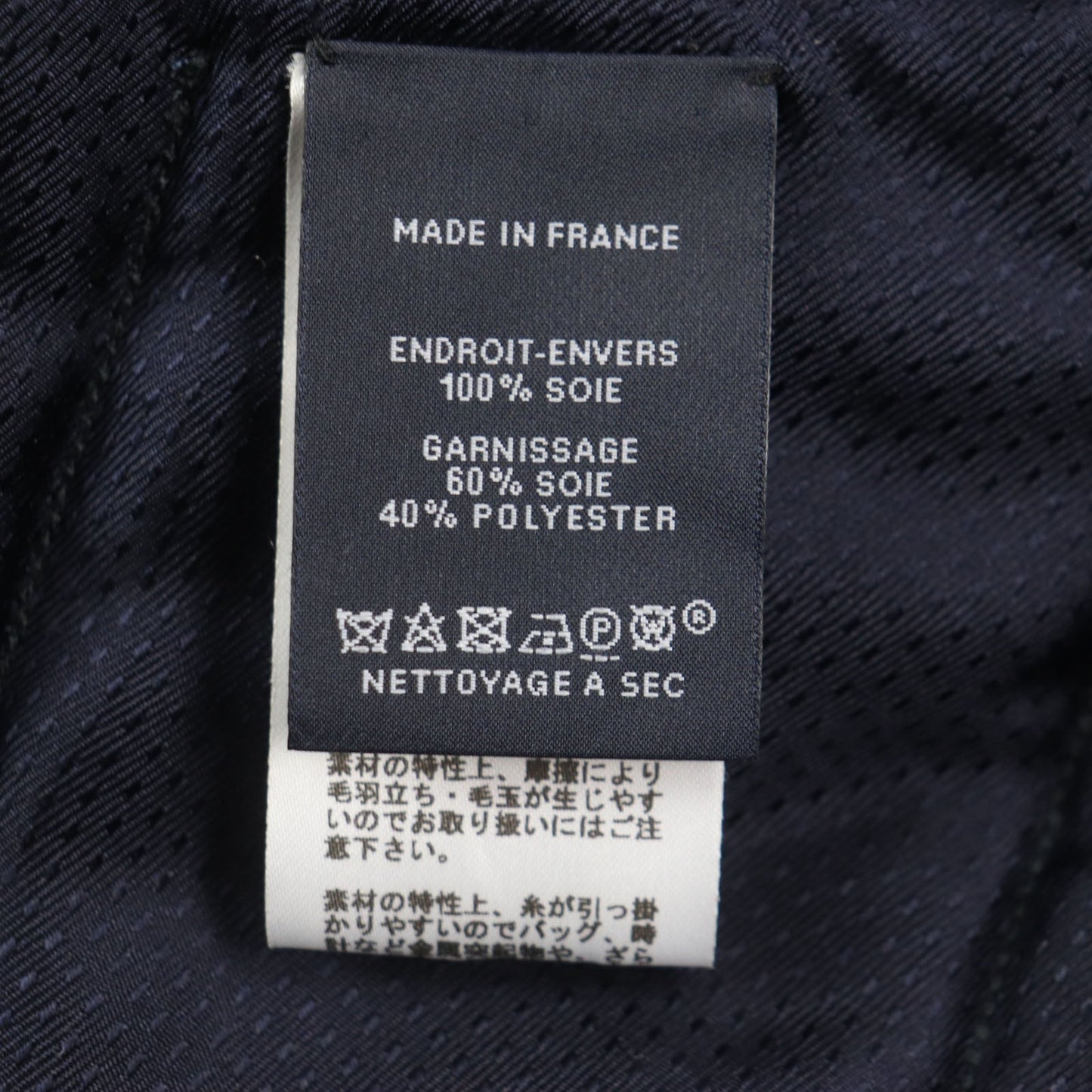 HERMES shawl Main: 100% silk, Filling: 60% silk, Filling: 40% polyester Navy mens Used