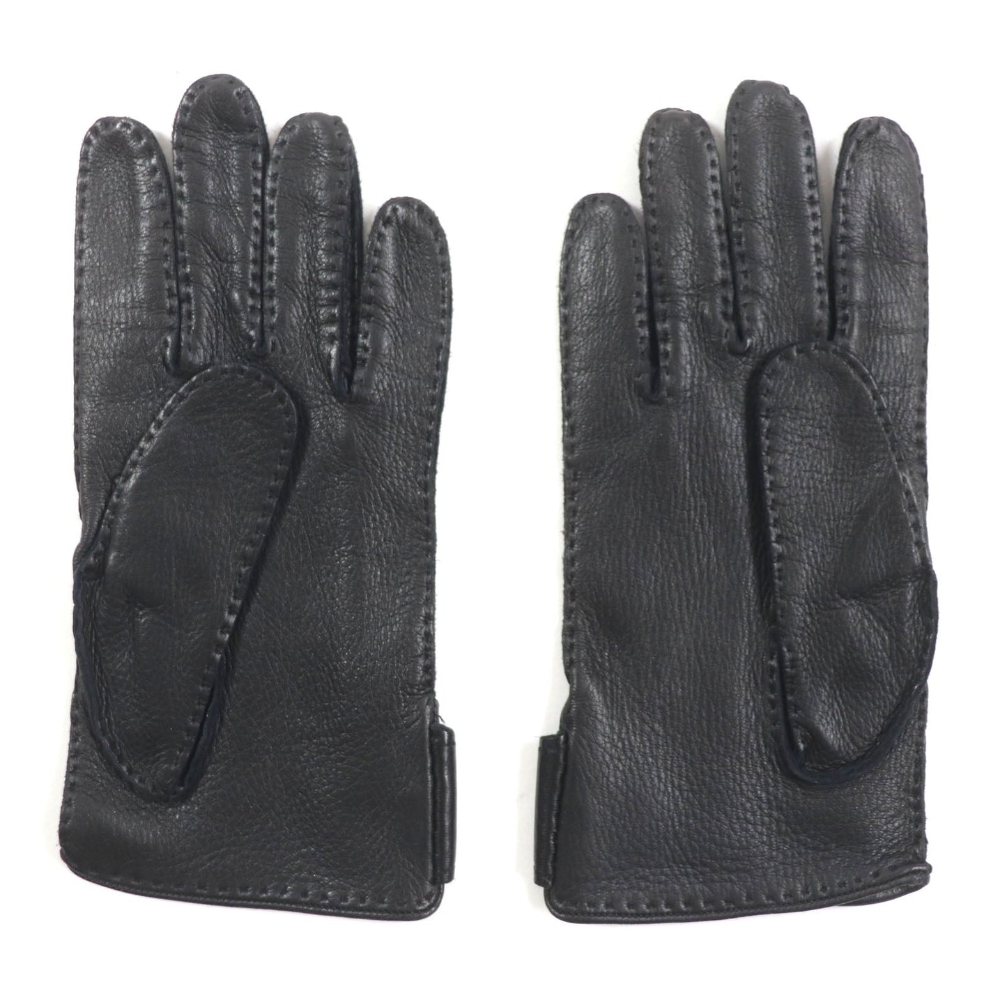 HERMES gloves Lamb leather Dark brown 8.5