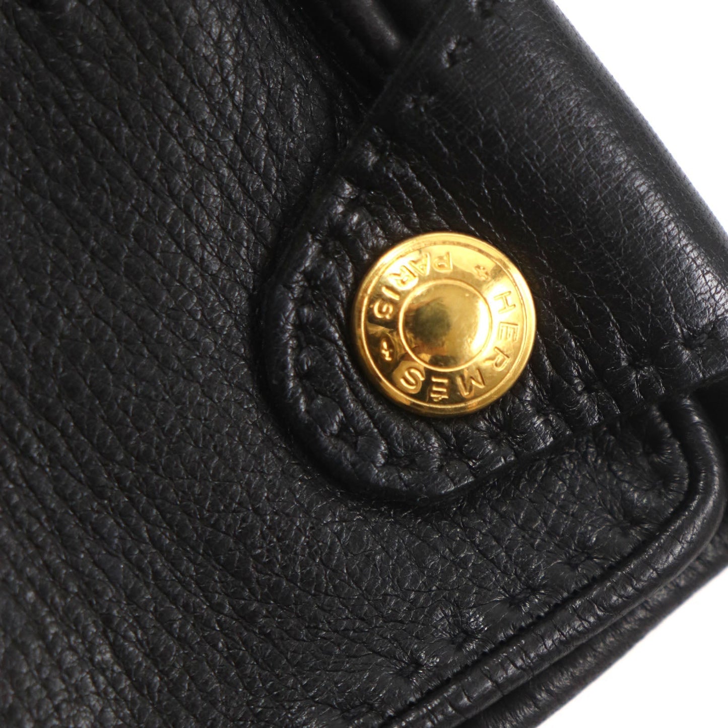 HERMES gloves Lamb leather Dark brown 8.5
