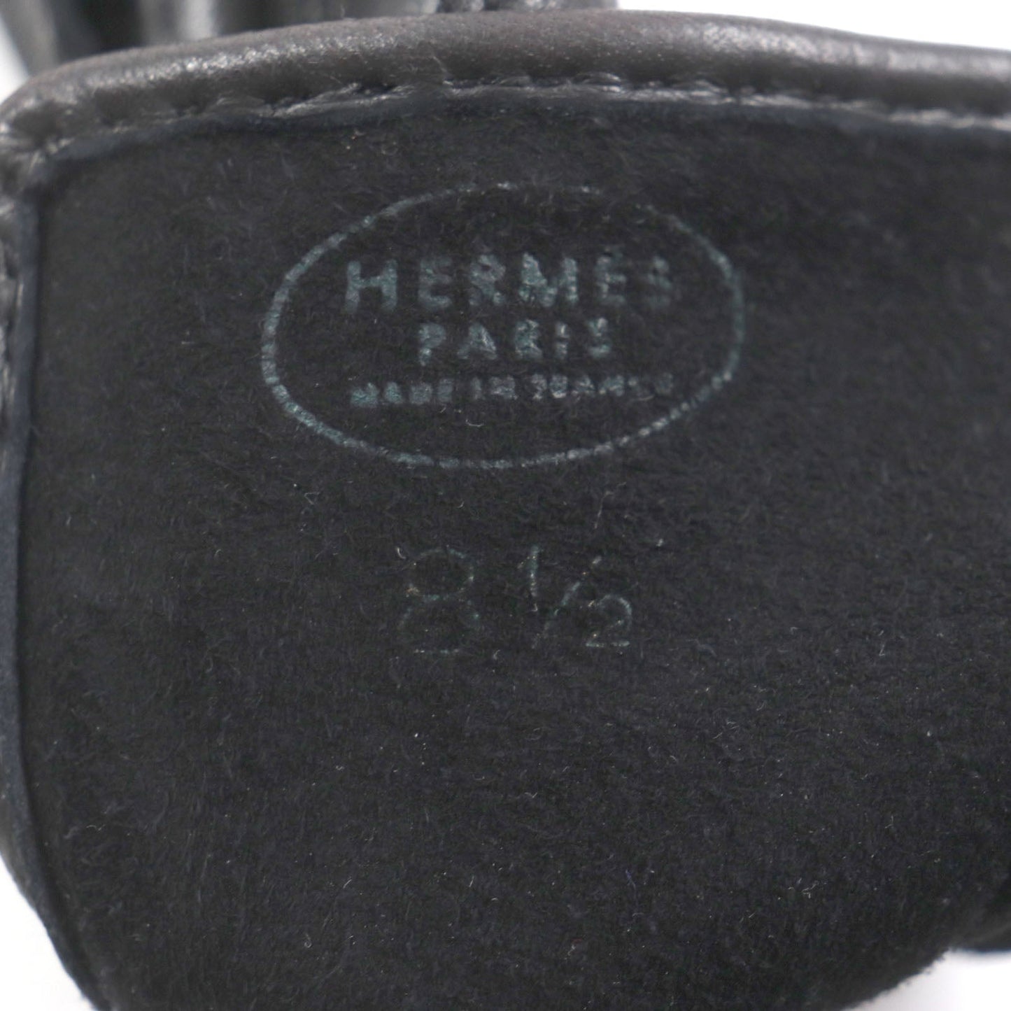 HERMES gloves Lamb leather Dark brown 8.5