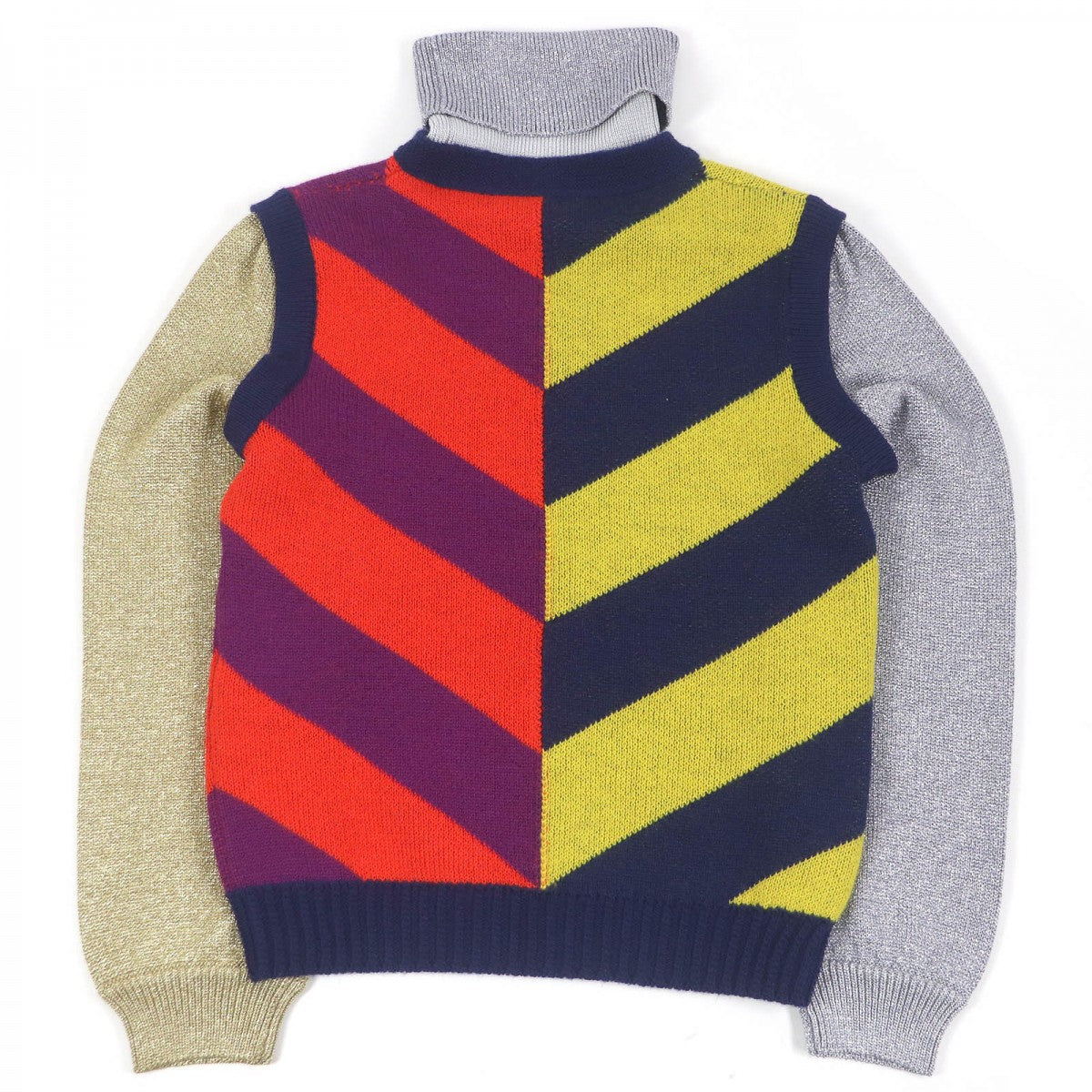 GUCCI sweater 724770 Main: 100% wool, part: 79% rayon, part: 21% polyester, part: 97% wool, part: 2% nylon multicolor mens S Used