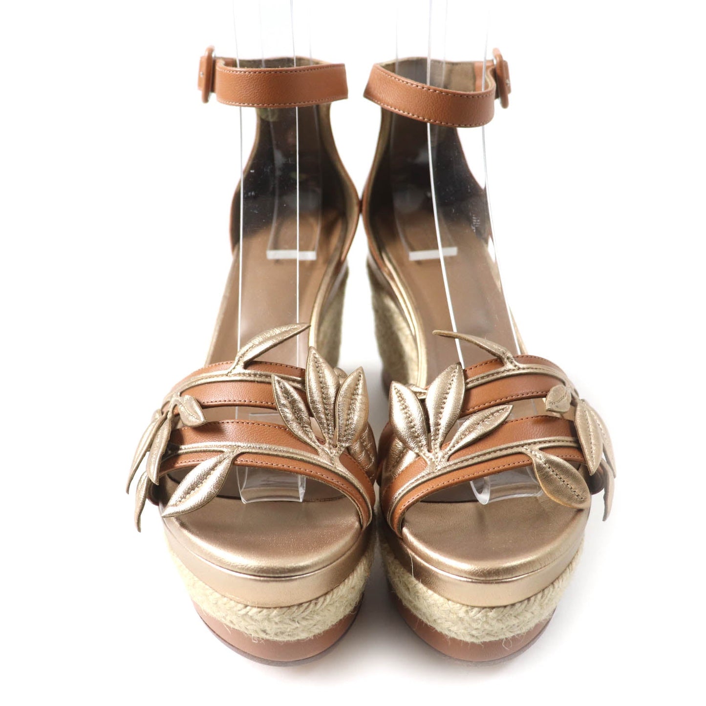 HERMES Sandals Main: Leather Brown gold MAMBO Women 36.5 Used