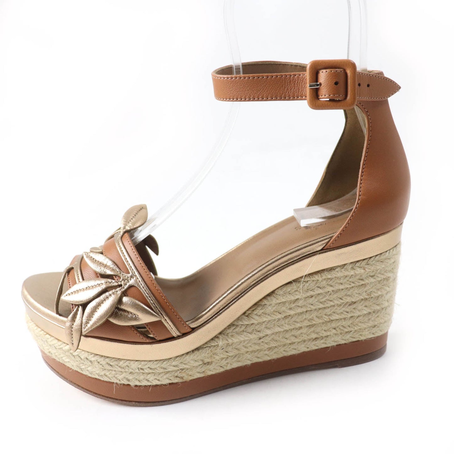 HERMES Sandals Main: Leather Brown gold MAMBO Women 36.5 Used