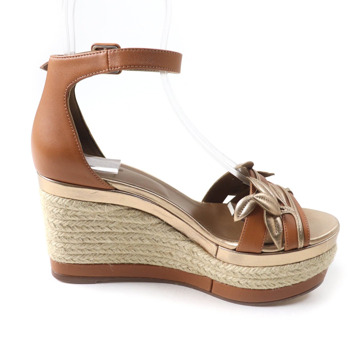 HERMES Sandals Main: Leather Brown gold MAMBO Women 36.5 Used