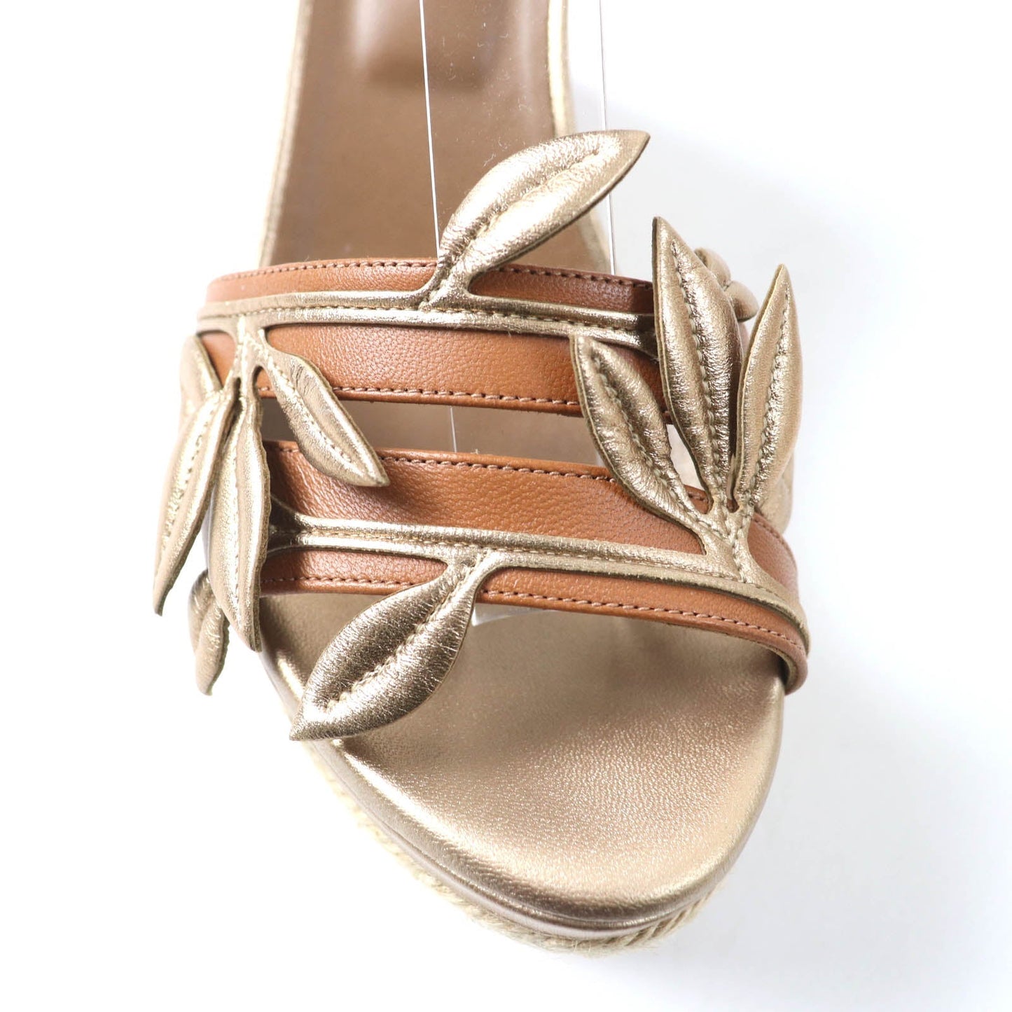 HERMES Sandals Main: Leather Brown gold MAMBO Women 36.5 Used
