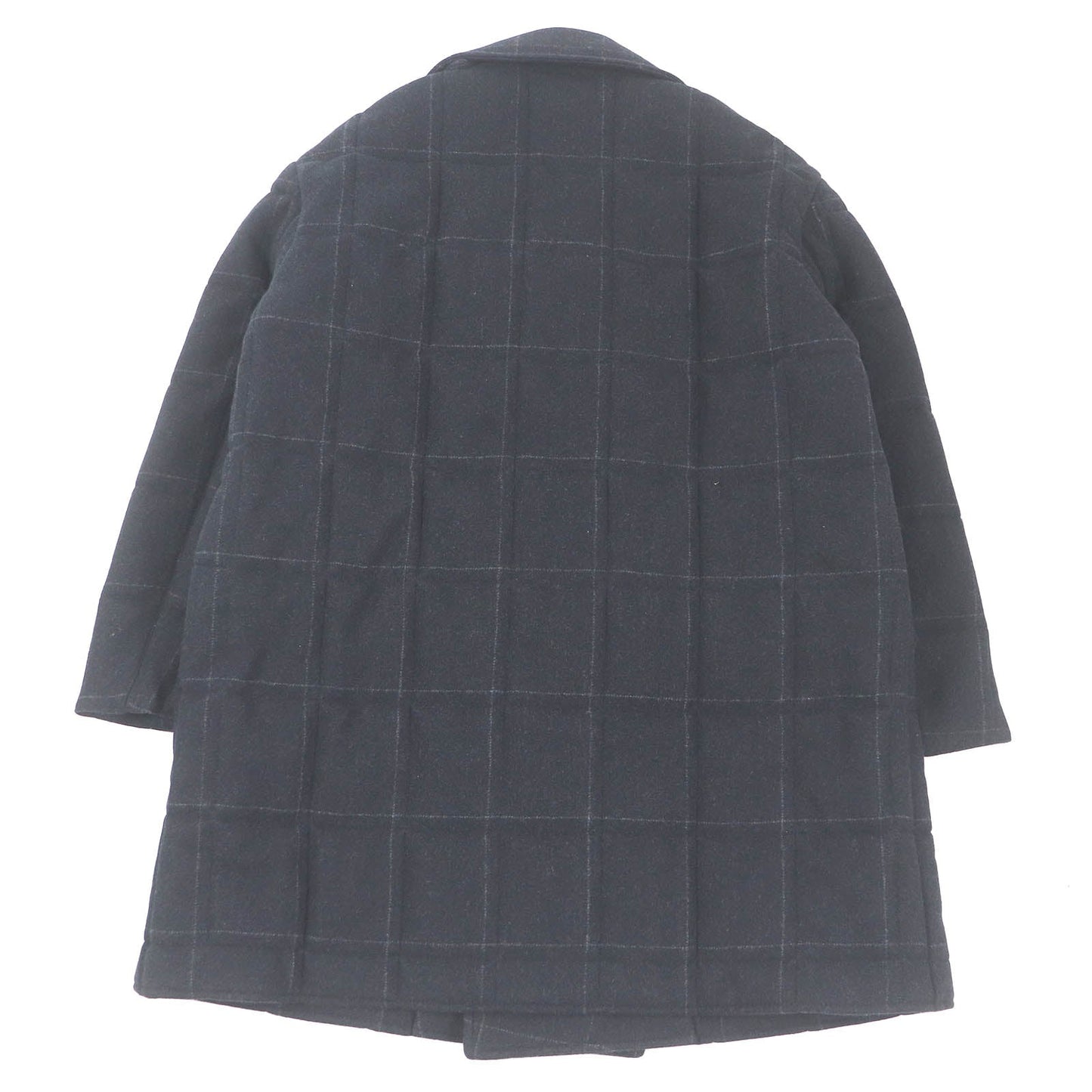 HERMES Chester coat Outer: 90% wool, Outer: 10% cashmere, Lining: 80% nylon, Lining: 20% polyurethane, Filling: 84% polyester Navy mens 48 Used